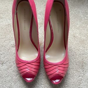 Women Peeptoe Pink Pumps Sz 11 Pre-Owned
